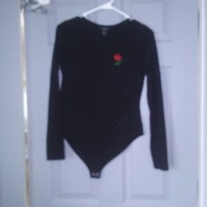 Forever 21 black tight body suit with long sleeves
